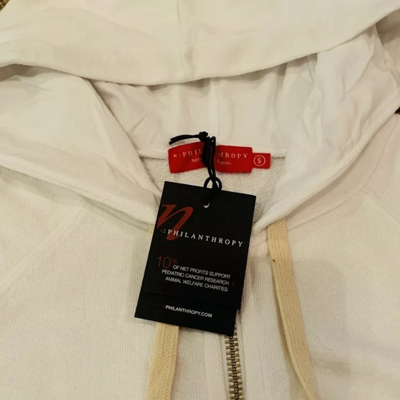 *NWT*n:PHILANTHROPY Casual Zip Short Sleeve Hoodie - Picture 2 of 4